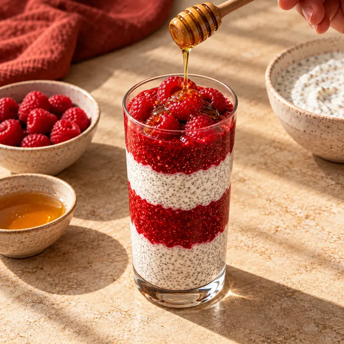 Berry Stack, step 4: Drizzle & eat