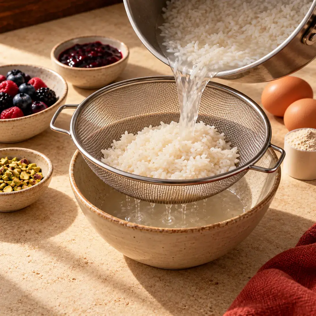 Choco Mousse, step 1: Cook the rice