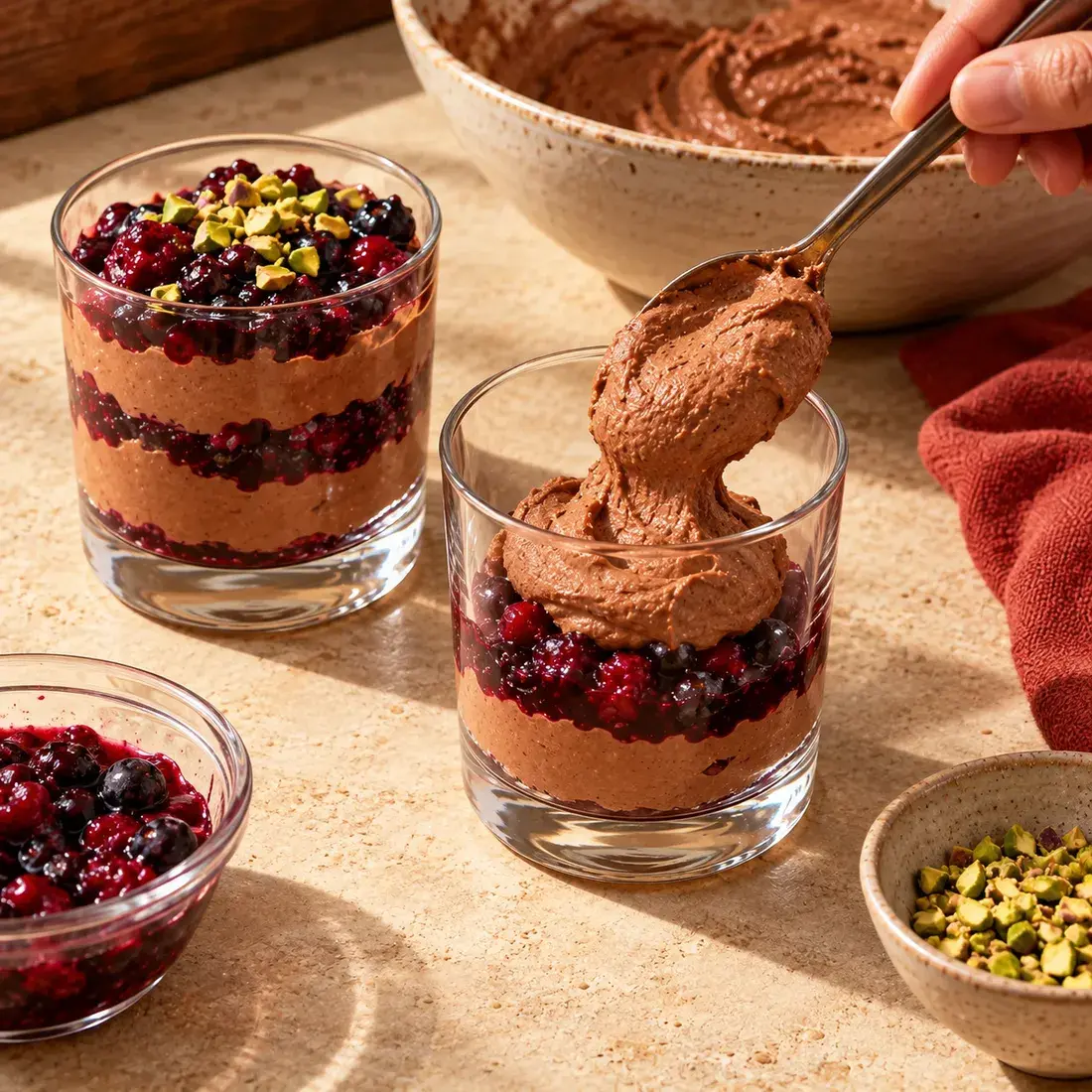 Choco Mousse, step 3: Layer