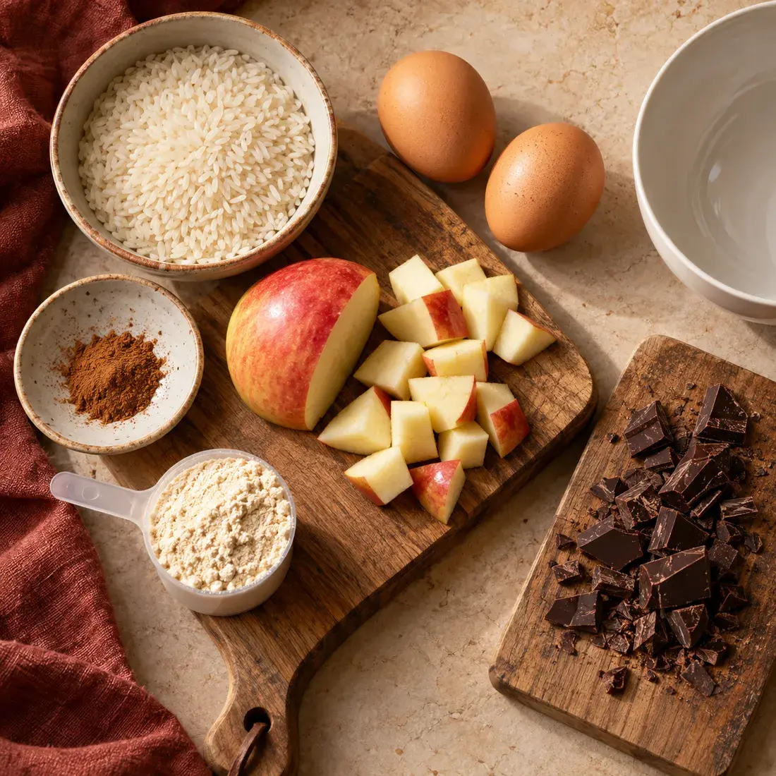 Chocolate Cloud: the ingredients laid out