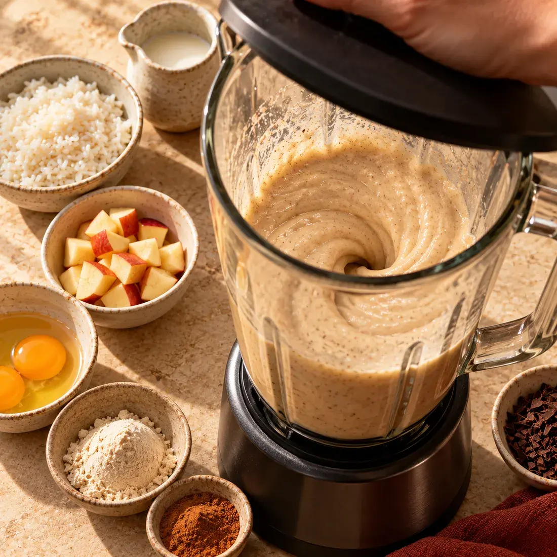 Chocolate Cloud, step 2: Blend warm