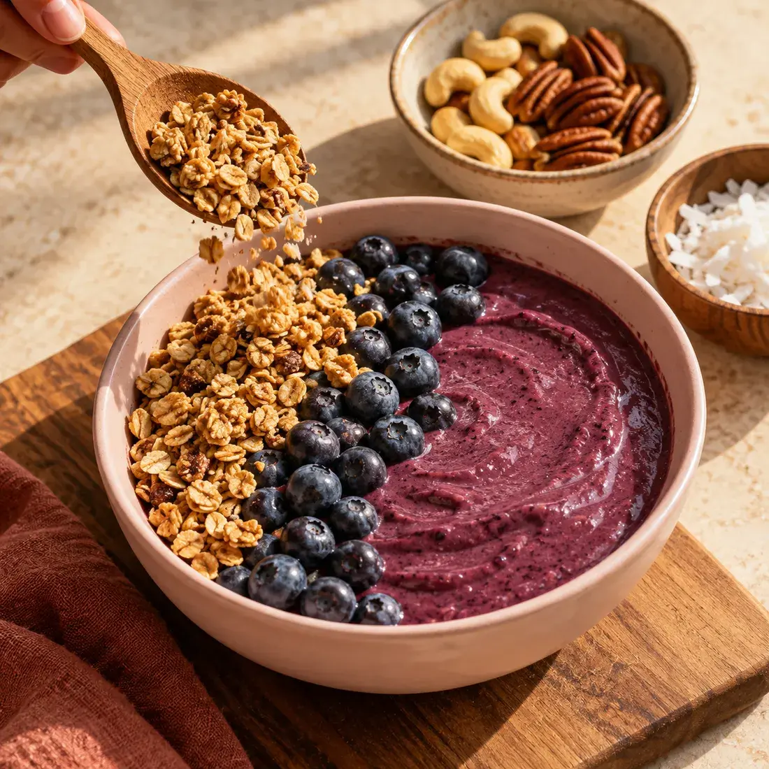 Protein Acai Bowl: in the making