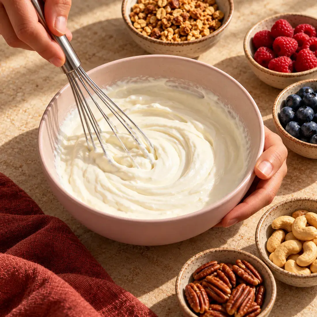 Protein Acai Bowl, step 1: Mix the base