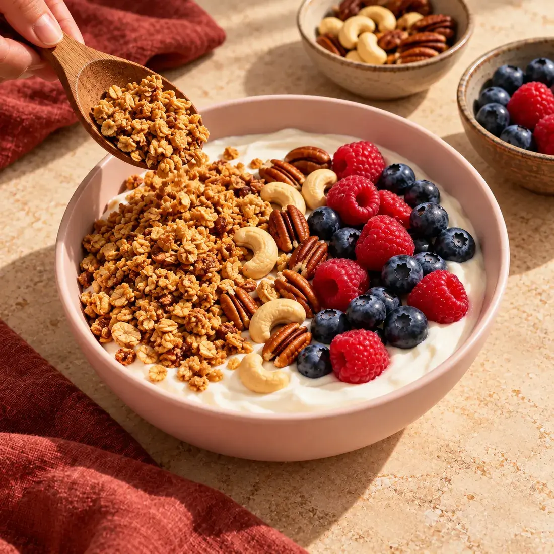 Protein Acai Bowl, step 2: Layer