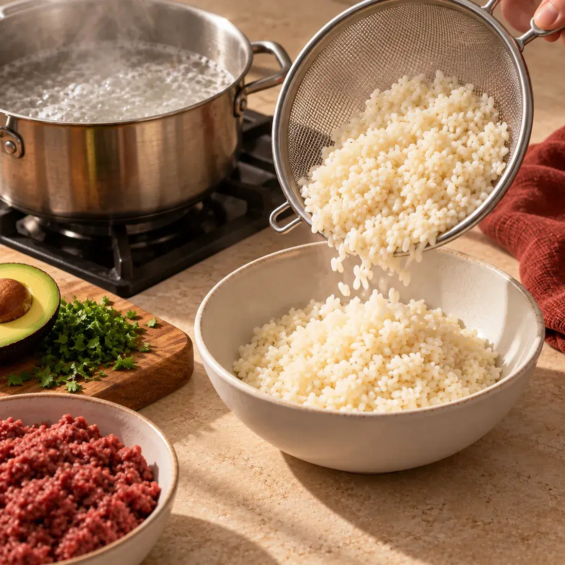 Anabolic Bowl, step 1: Cook the rice