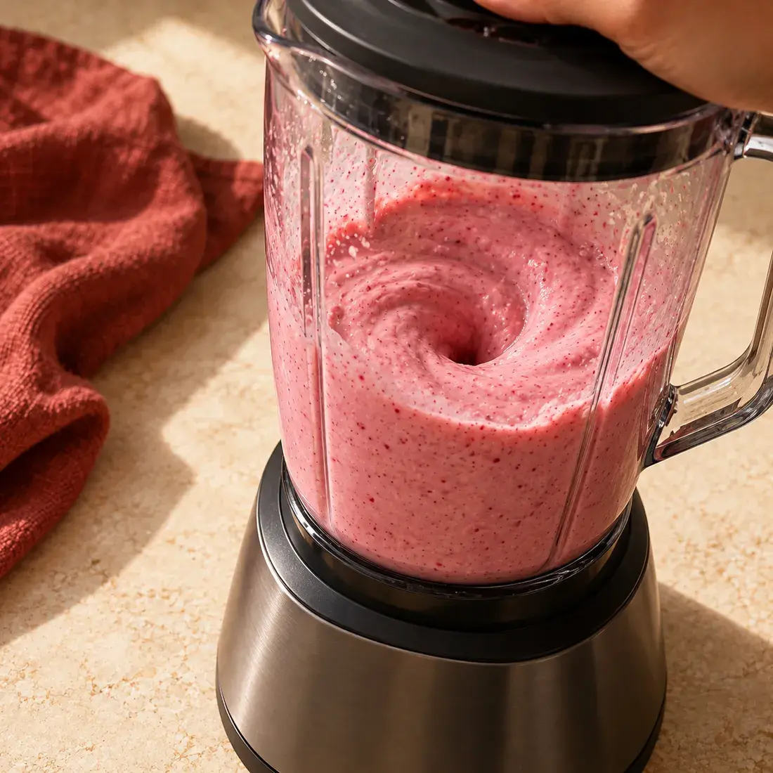 Pink Bowl, step 1: Blend