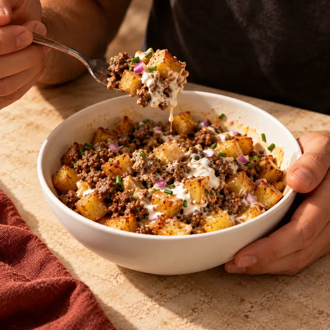 Taco Beef Bowl, step 4: Eat